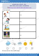 Đề thi học kì 2 Tiếng Anh 4 Family and Friends - Đề số 6